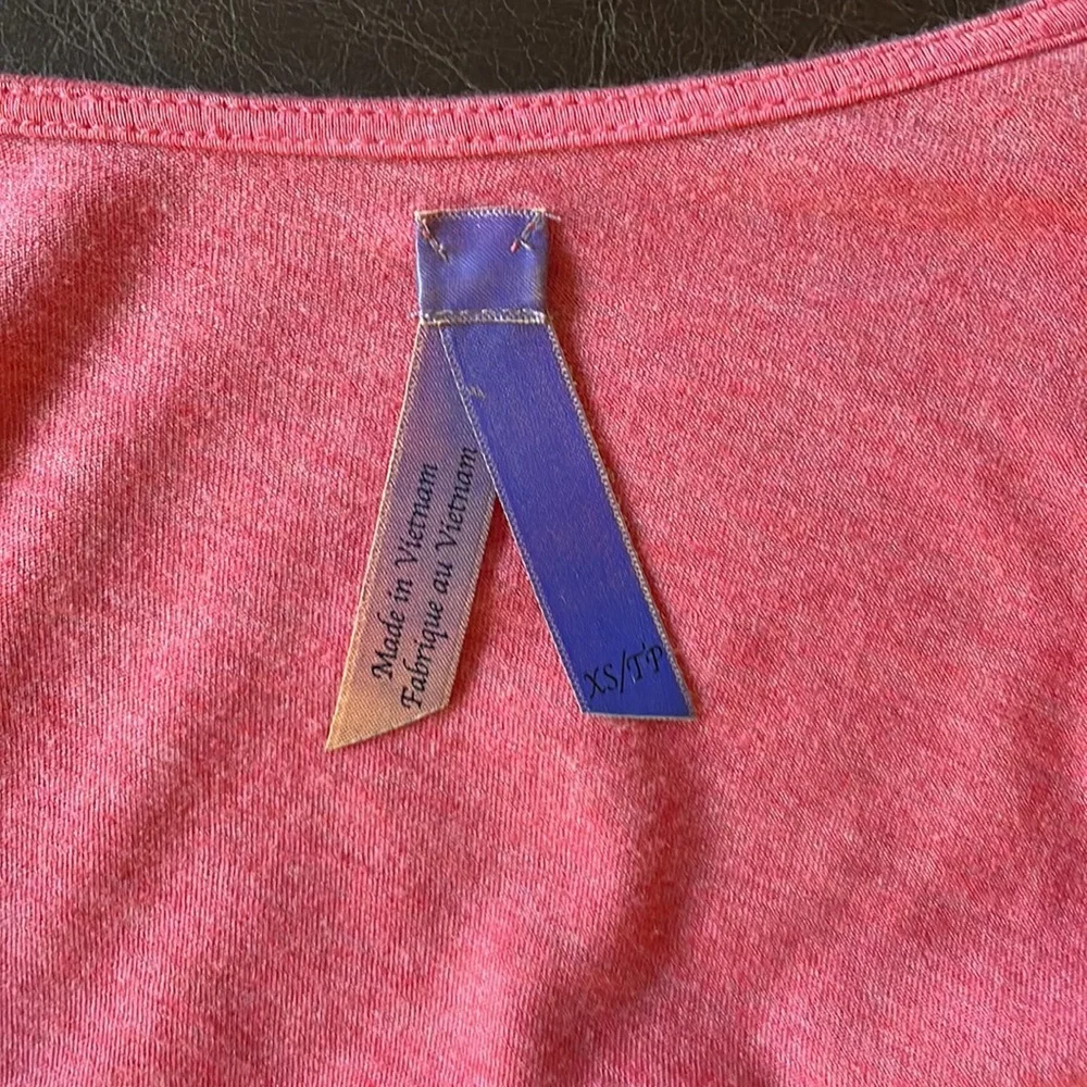 Anthroplogie coral ruched tee size XS - Picture 2 of 5